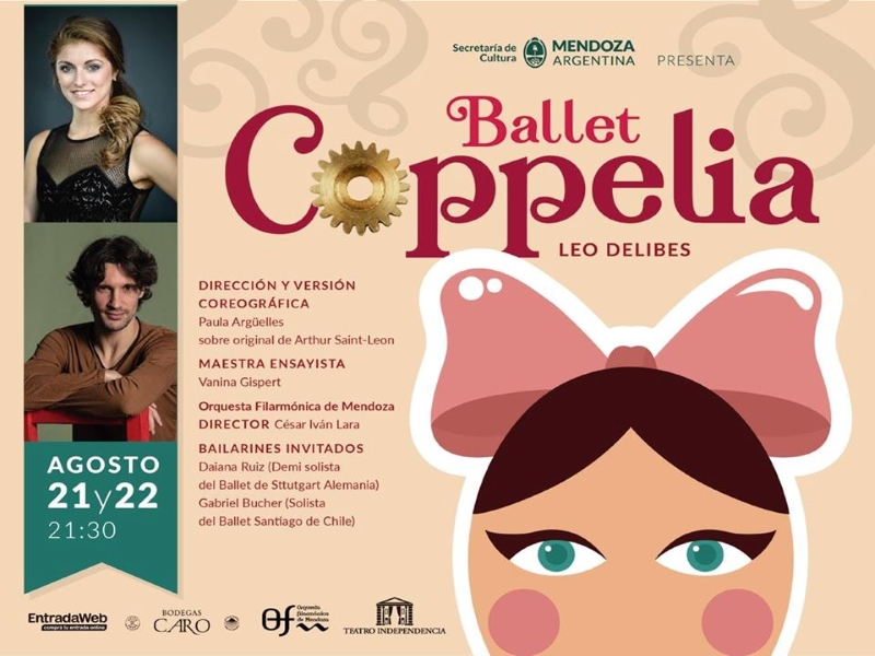 Coppelia - El ballet Coppelia se presentará en el teatro Independencia los días 21 y 22 de agosto