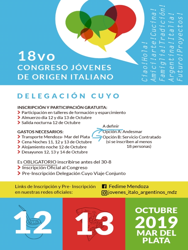 Nuevas Informaciones - Información importante sobre la delegación de Cuyo que viajará al Congreso
