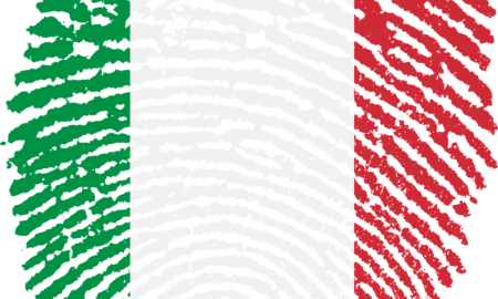 Inmigracion Italiana En Argentina - Huella Con Bandera Italiana