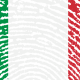 Inmigracion Italiana En Argentina - Huella Con Bandera Italiana