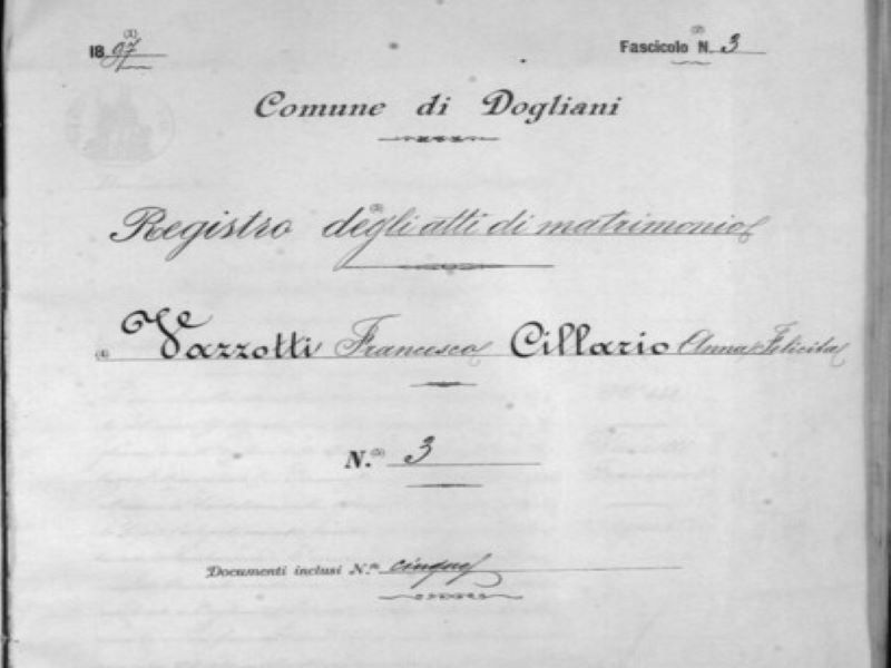 Ancestros Italianos - Acta De Matrimonio