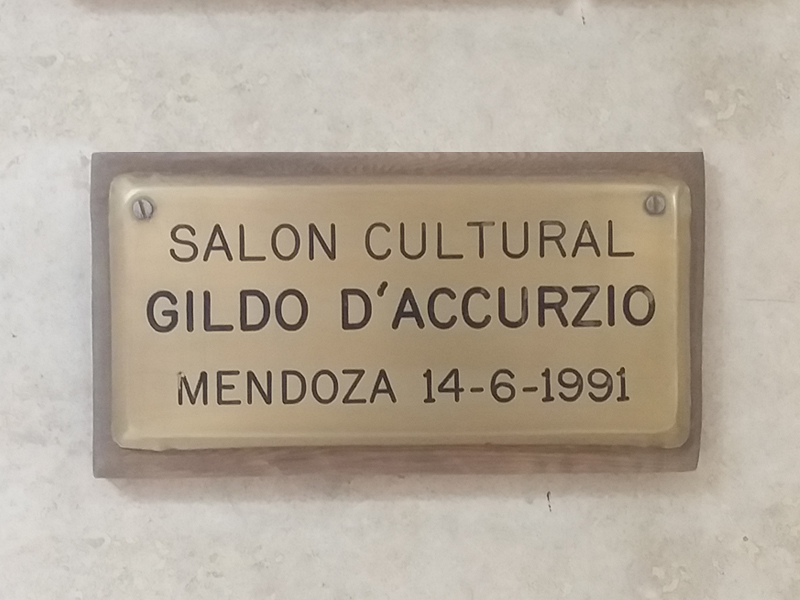 Gildo D´accurzio - Placa Conmemorativa