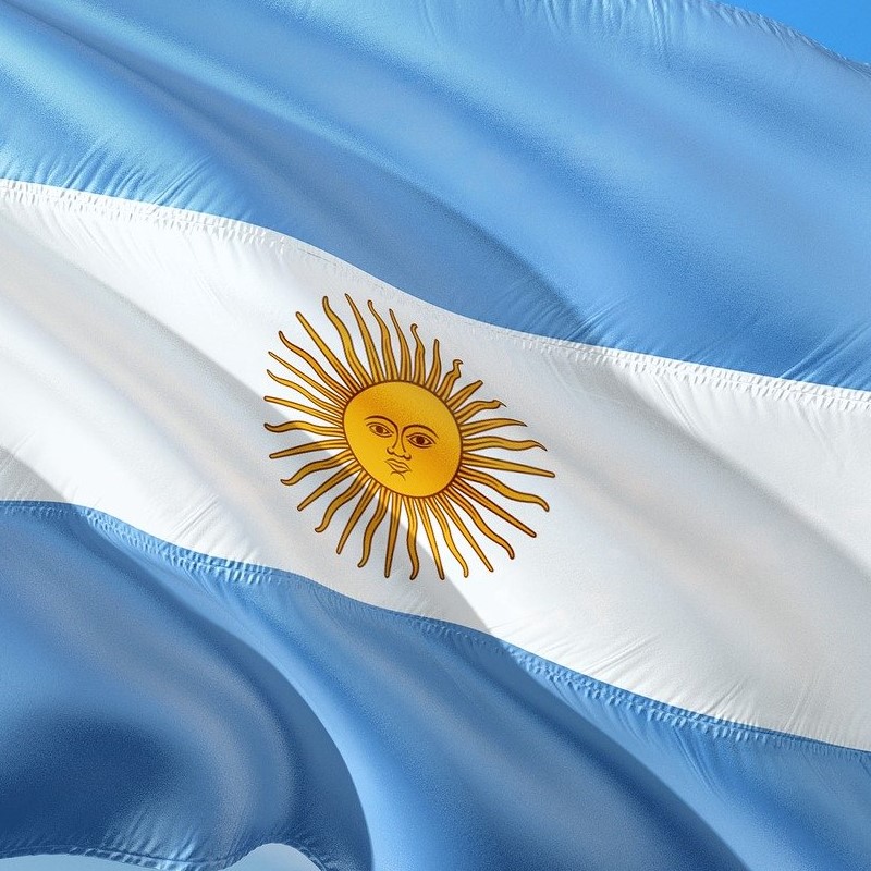 Inmigrante Piemontes - Bandera Argentina Flameando