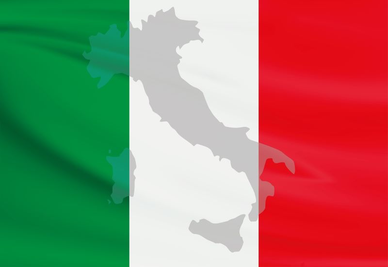 Asociaciones - Mapa Bandera Italia