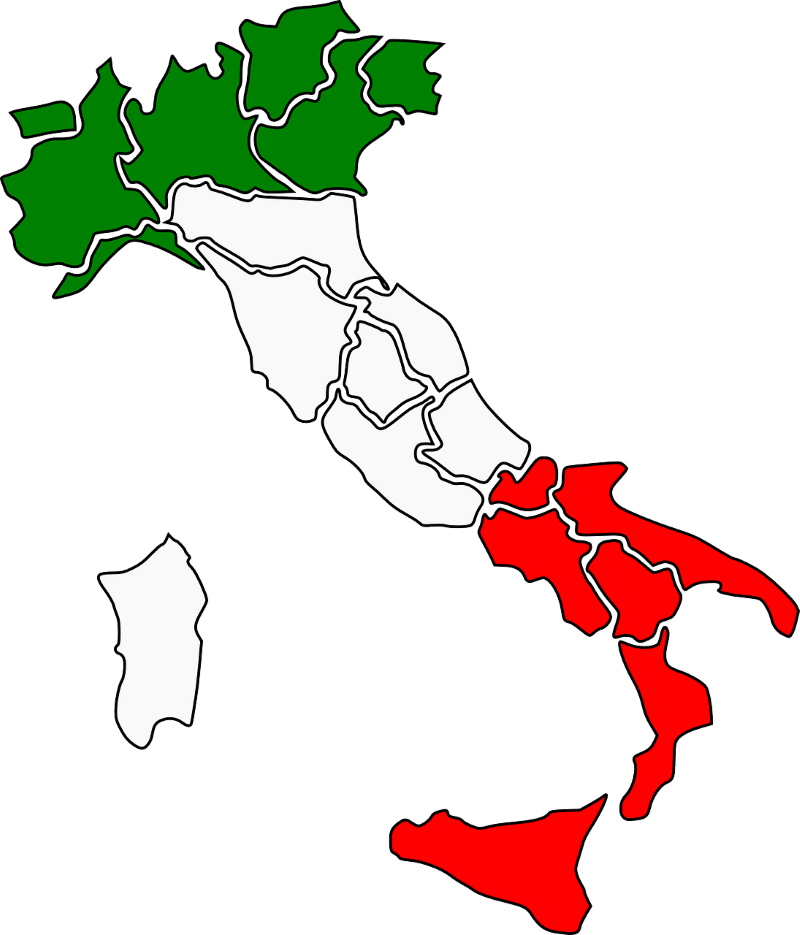 Asociaciones Mapa De Italia